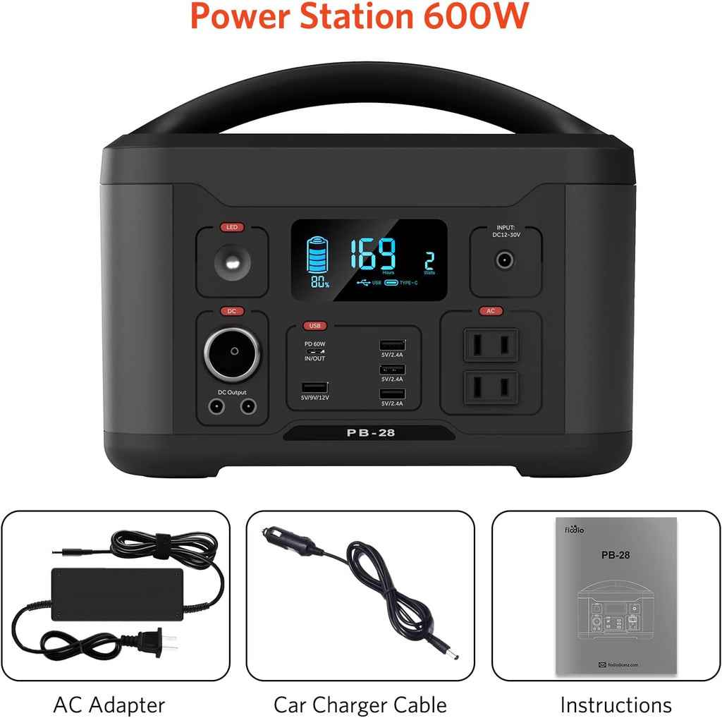 Portable Power Station 626Wh Solar Generator O585