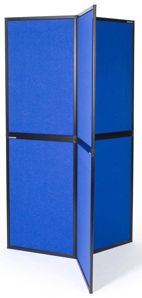 6-Panel Tri-Panel Display Stand with Blue Hook & Loop Fabric L133619