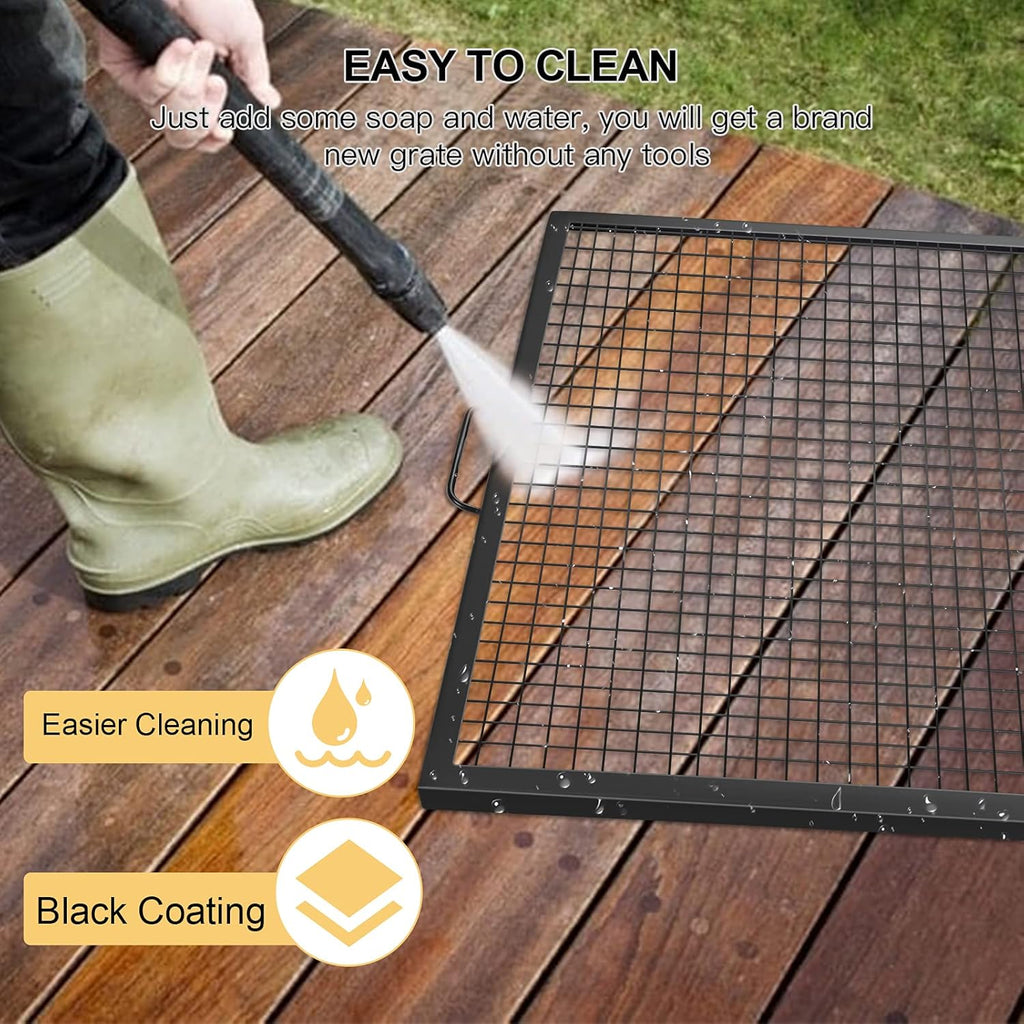 36×36inch Steel Campfire Grill Grate with Handles N1070