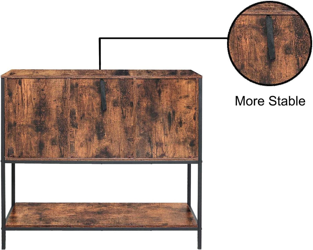 Industrial Buffet Cabinet with 2 Drawers & Doors and 1 Open Shelf X47814