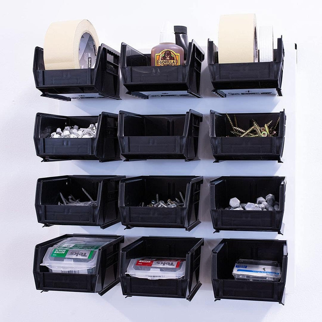 Wall Mounted 16" x 16" Metal Bin Storage System, Pack of 2 R640267