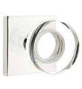 Passage Round Knob with Square Rose Finish: Satin Nickel F216
