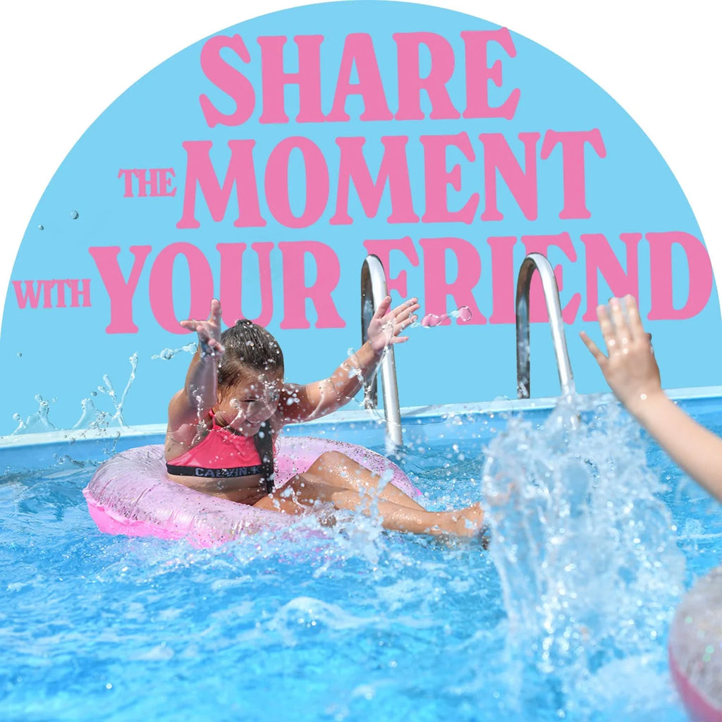 Pink Inflatable Swim Tube Pool Float U950465