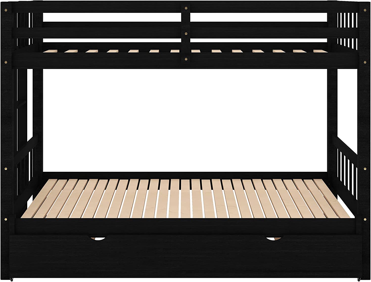 Twin Over Twin/King Wooden Bunk Bed with Trundle and Ladder C833519