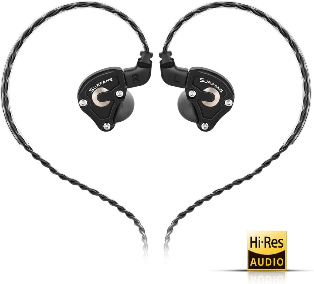 IEM Headphone, Hybrid Driver Wired Earbuds with Detachable Cable J320