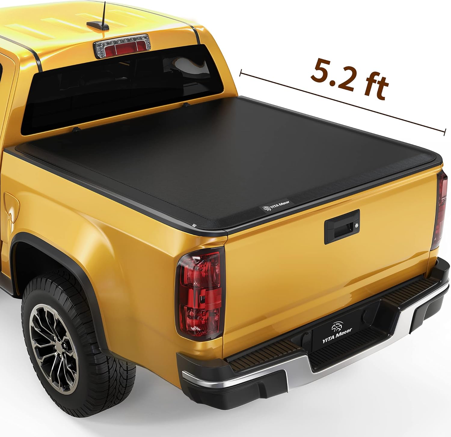 Soft Roll Up Truck Bed Tonneau Cover for 6.2 ft Bed Q662731