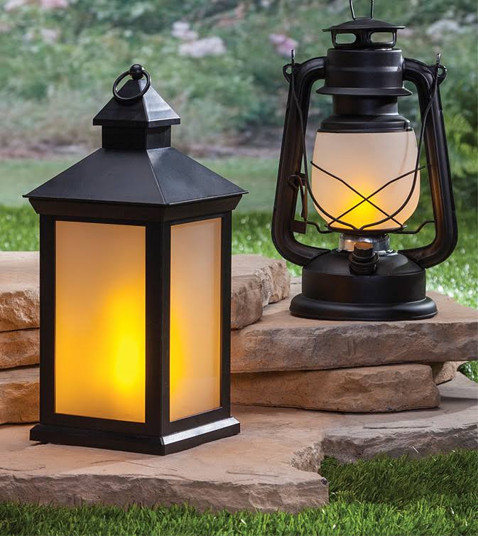 LED Plastic Lantern with Frosted Panes - 9.25 inch U174523
