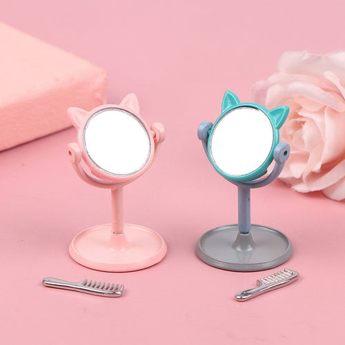 1/12 Mini Rabbit Ears Mirror Dollhouse Furniture N944006
