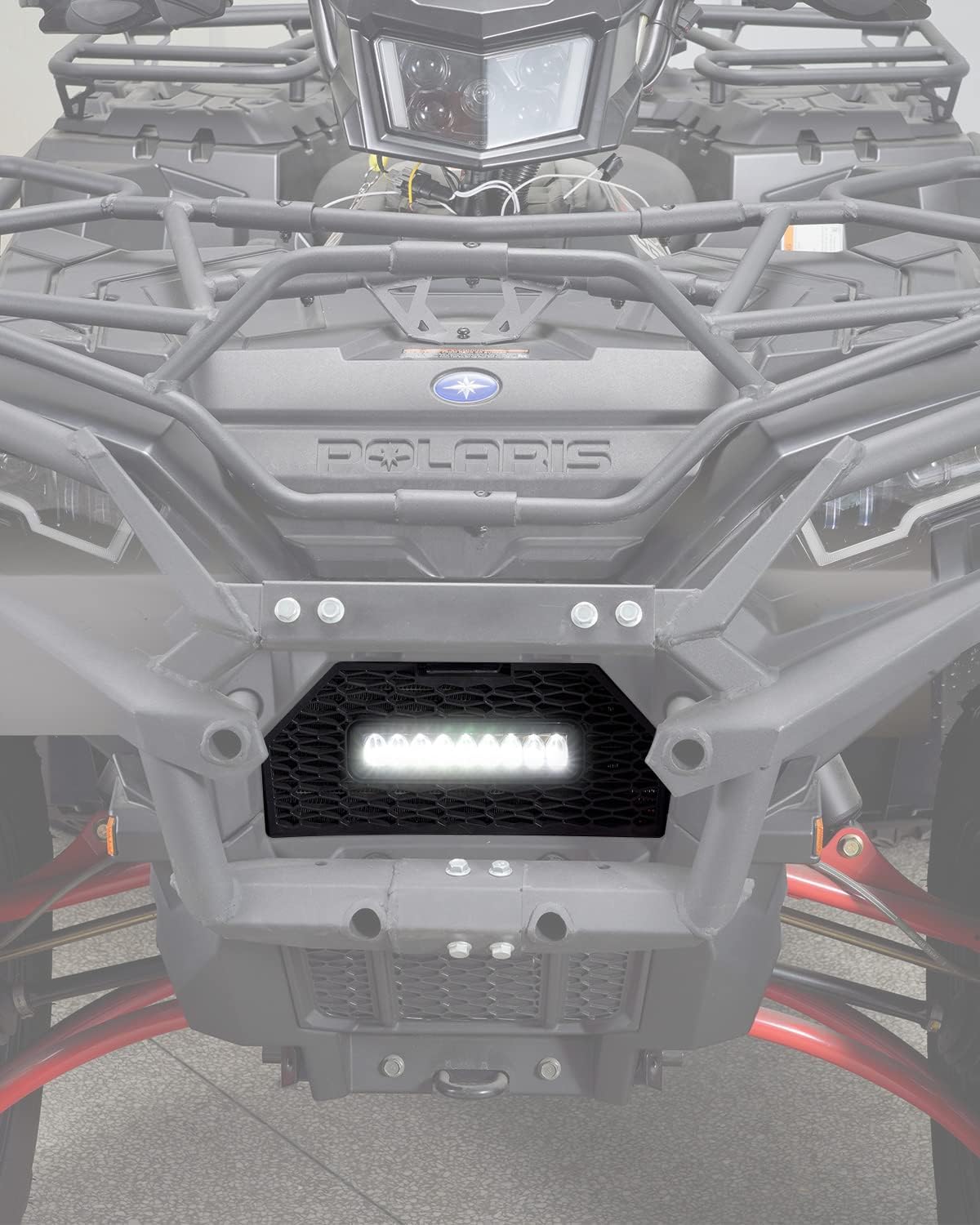Black Front Mesh Grill with LED Light Bar, Pack of 2 Q854
