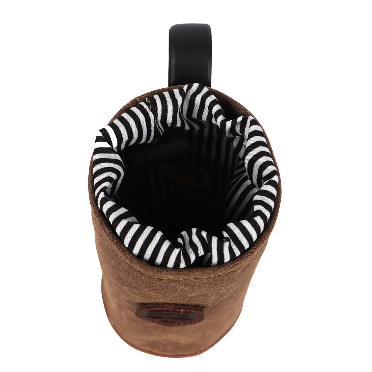 Canvas Bike Coffee Cup Holder Cage Handlebar Mount Bottle Kettle Pouch Brown U8552
