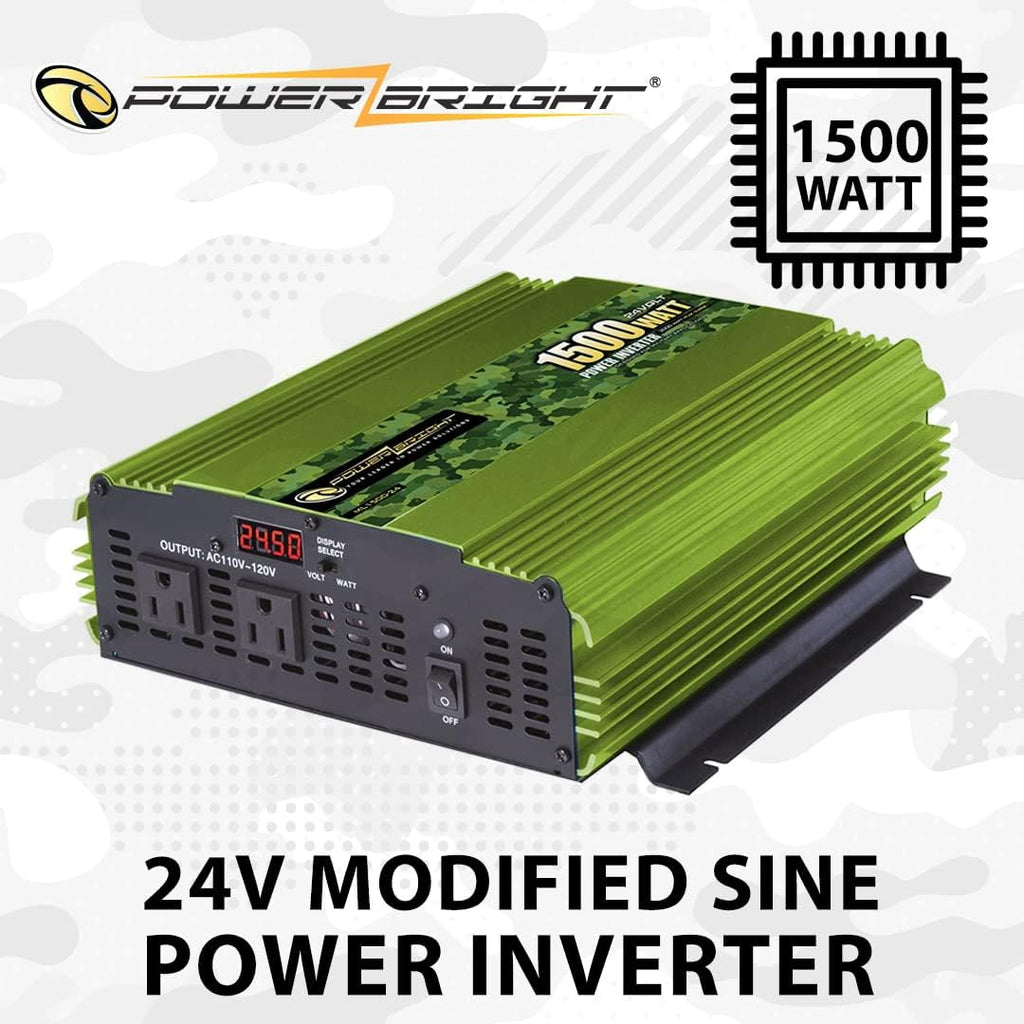 1500 Watt 24V Power Inverter with Dual 110V AC Outlets G471