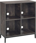 Brown Ash Record Storage Cube Bookcase P1914