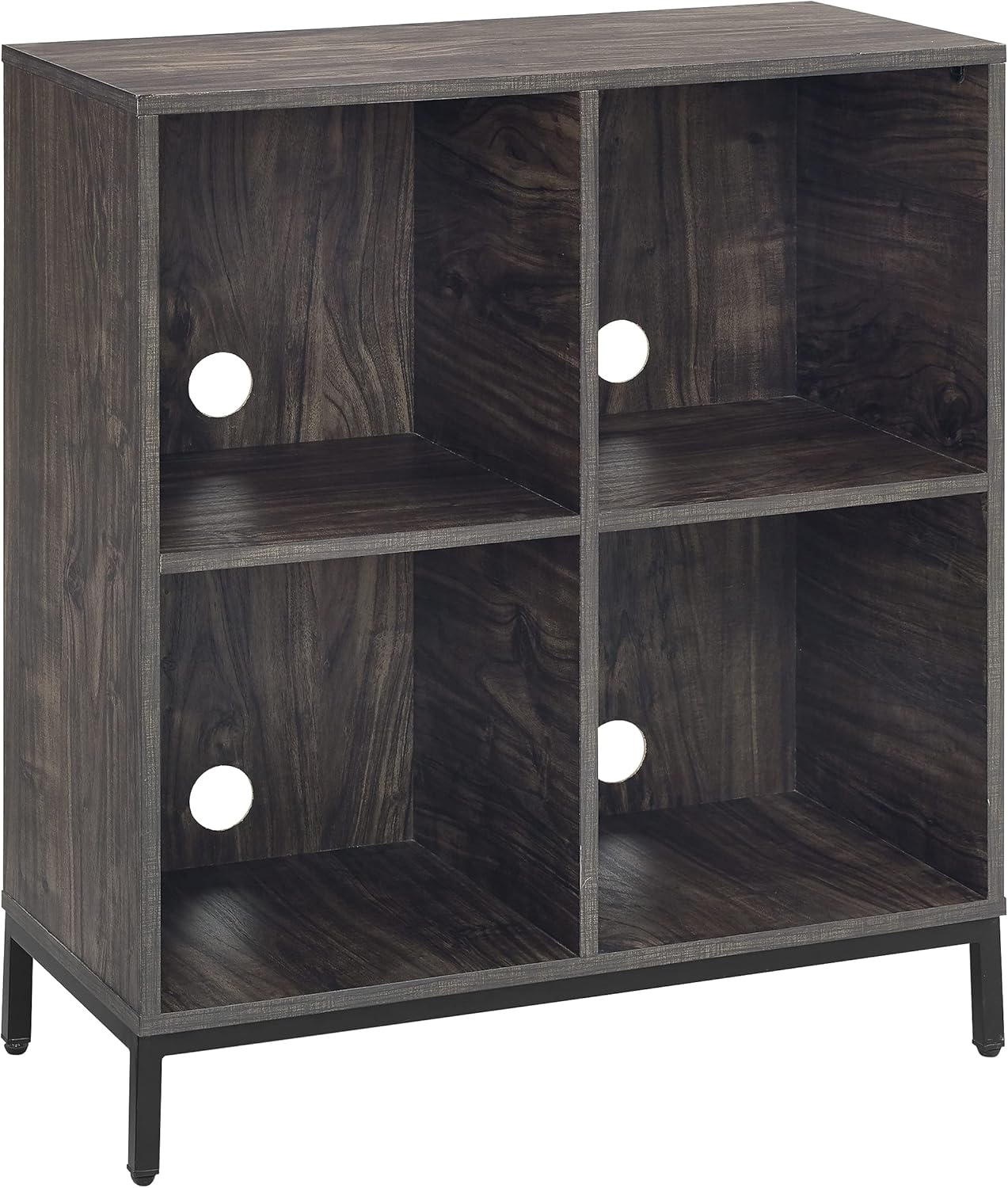 Brown Ash Record Storage Cube Bookcase P1914