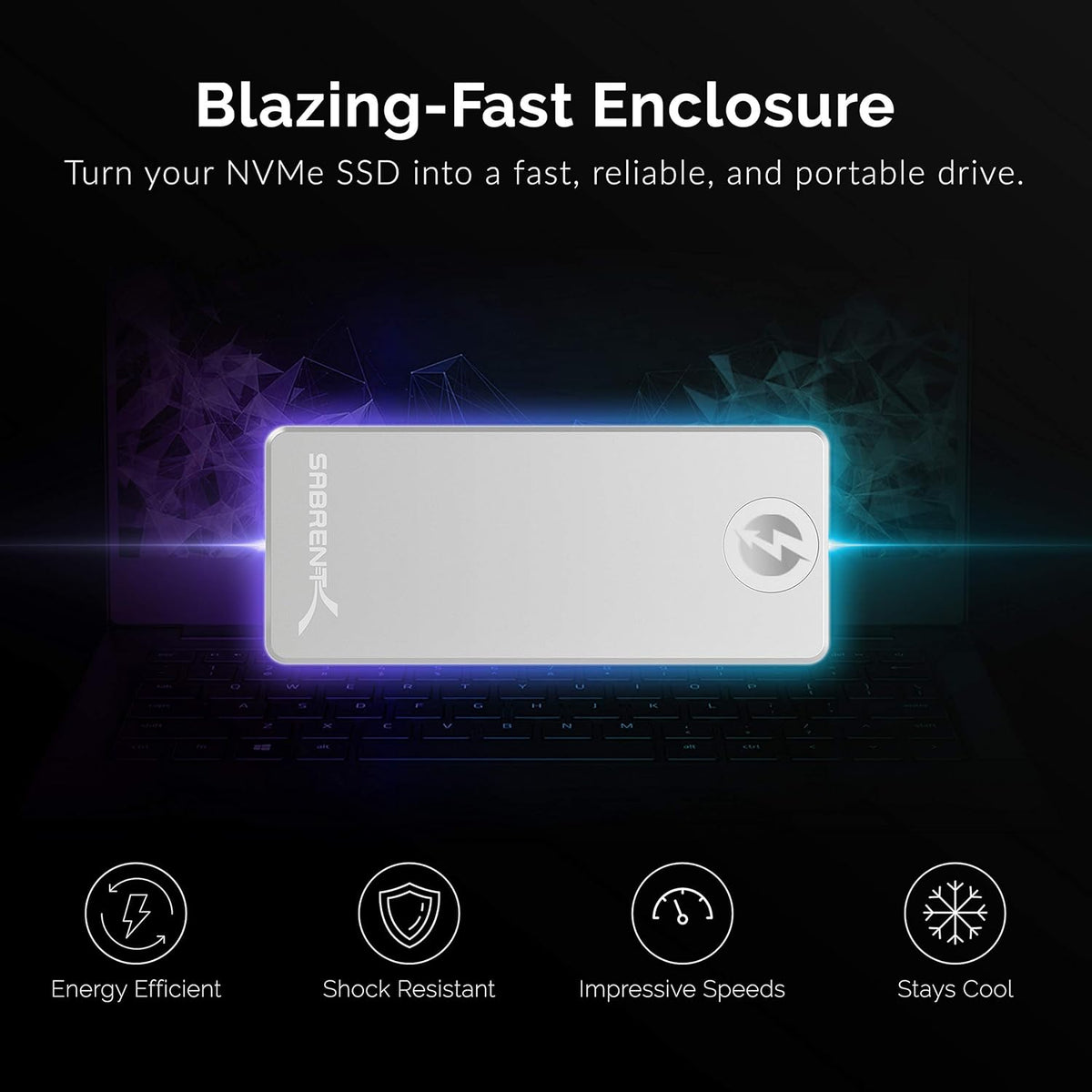 Tool-Free Aluminum M.2 NVMe SSD Enclosure F20259