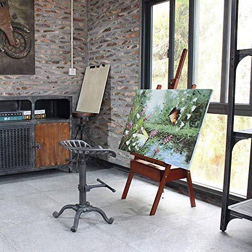 Rustic Industrial Farmhouse Tractor Seat Adjustable Bar Stool S7112