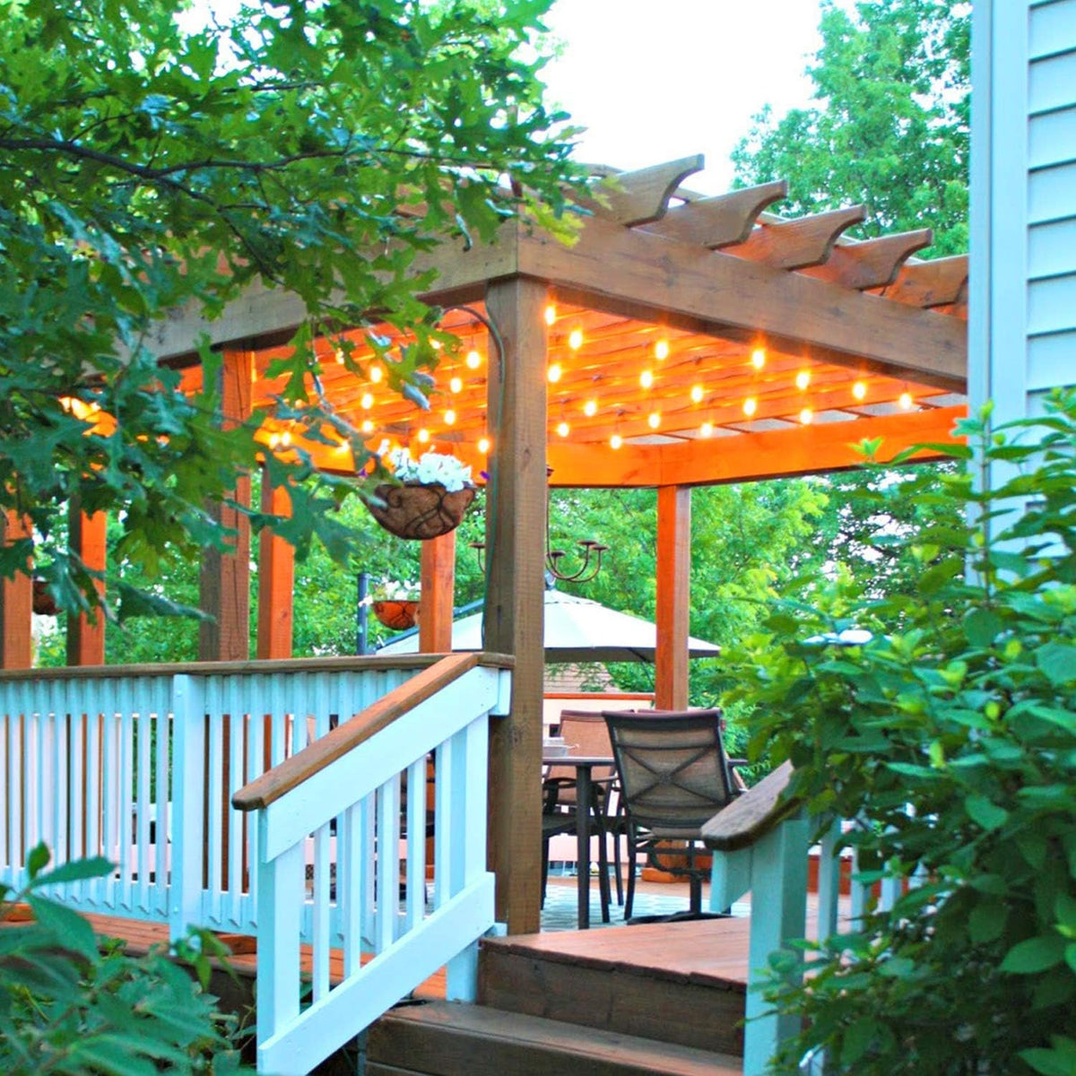 Waterproof Outdoor String Lights with 48 Ft Dimmable Edison Bulbs Q7361