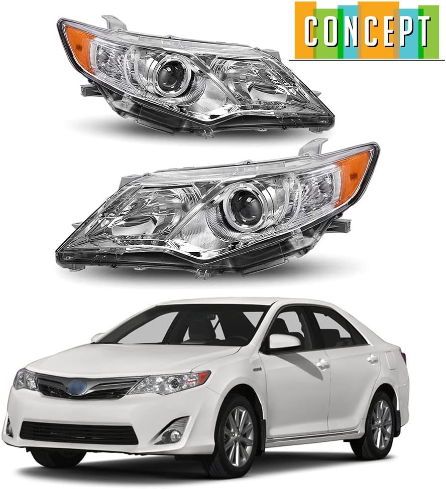 Chrome Housing Projector Headlights For 2012 2014 Toyota Camry D8399