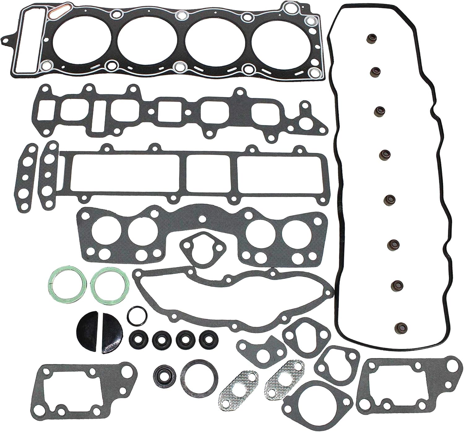 Graphite Head Gasket Set for 1981-1982 Toyota Celica, Corona, Pickup 2.4L SOHC L4 8V 2366cc 22R Pack of 2 Y941