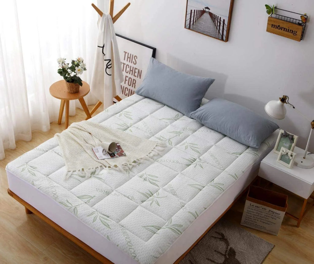 Green Full Bamboo Mattress Pad B277