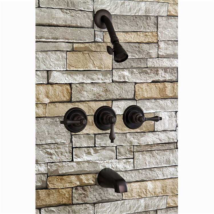 Oil Rubbed Bronze Three Handle Tub & Shower Faucet M65578