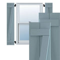 10-3/4x22 x 54x22 PVC Board and Batten Shutters, Peaceful Blue (Per Pair) E96710