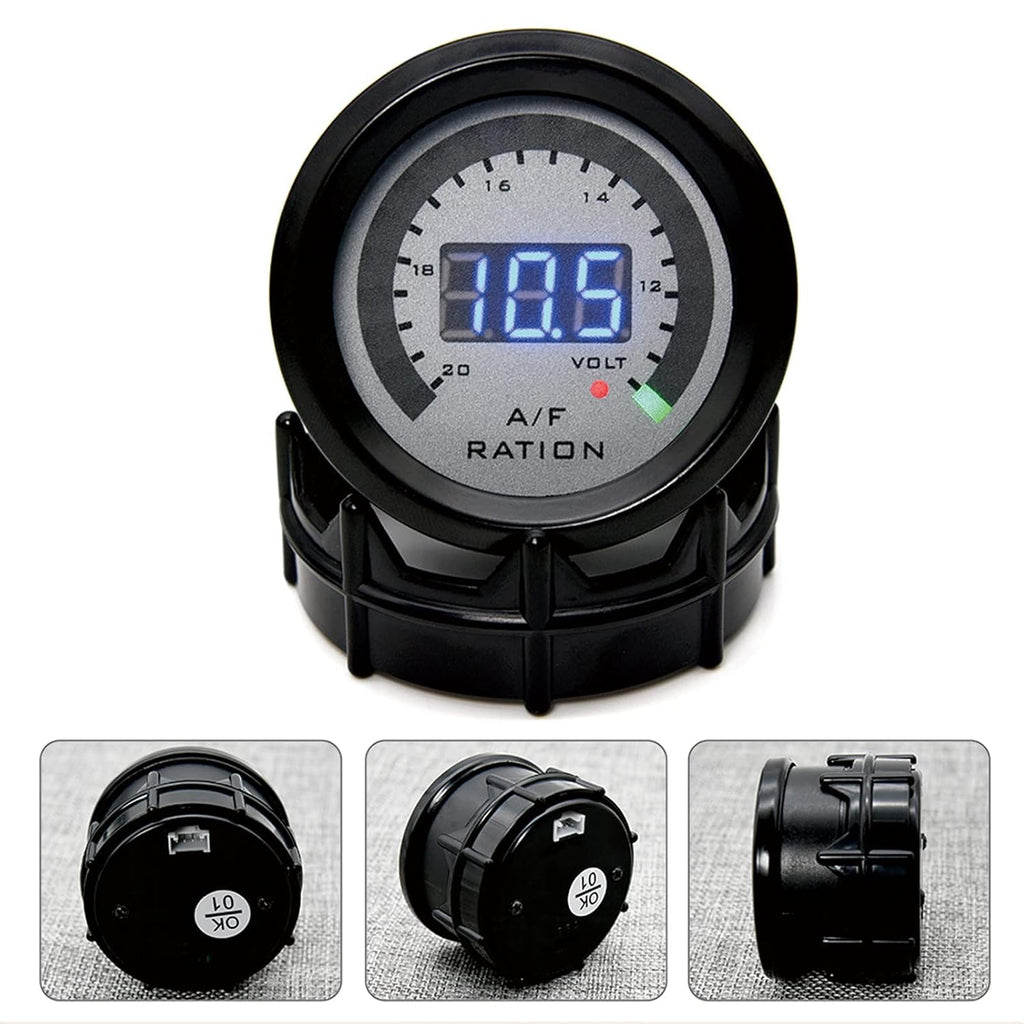 2-1/16 52mm LED Digital Air/Fuel Ratio Gauge with Narrowband O2 Oxygen Sensor O905726