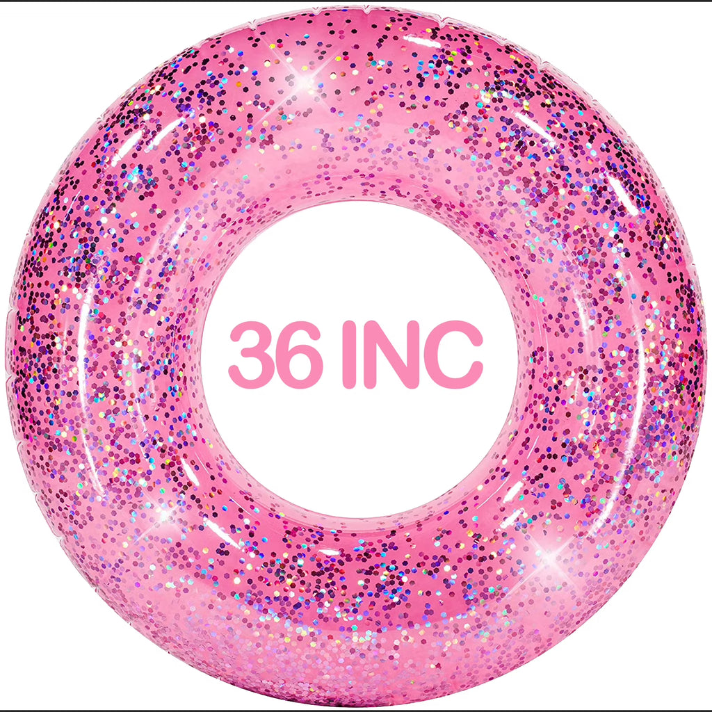 Pink Inflatable Swim Tube Pool Float U950465