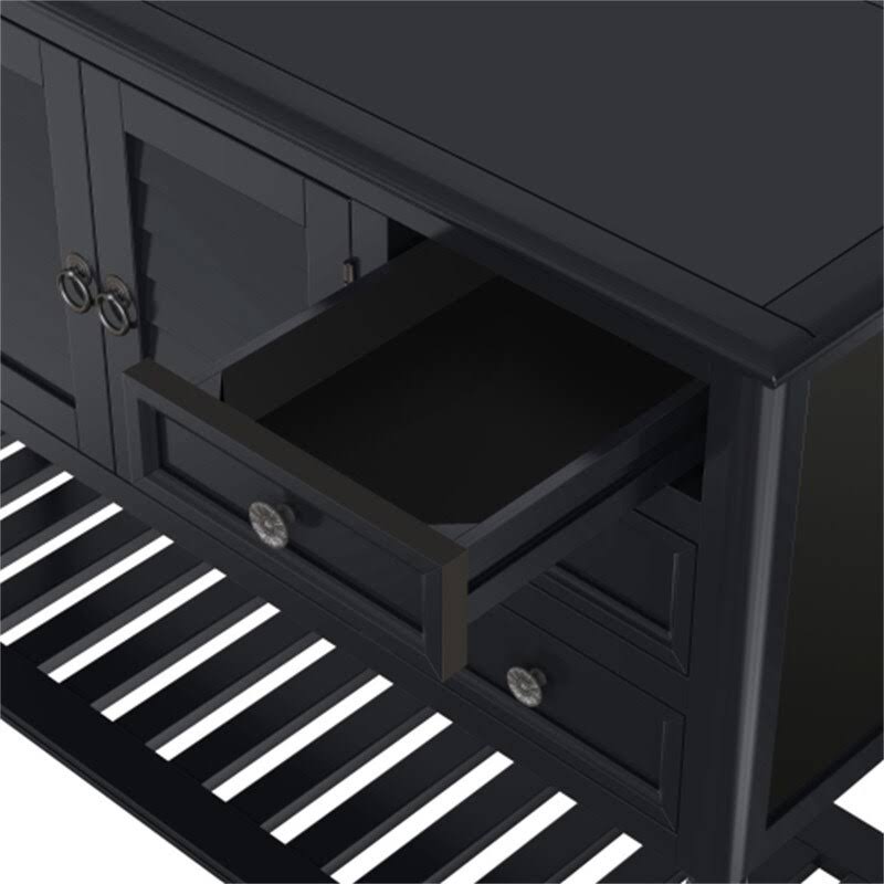 Clear Console Table with 6 Drawers and 1 Shelf U9083