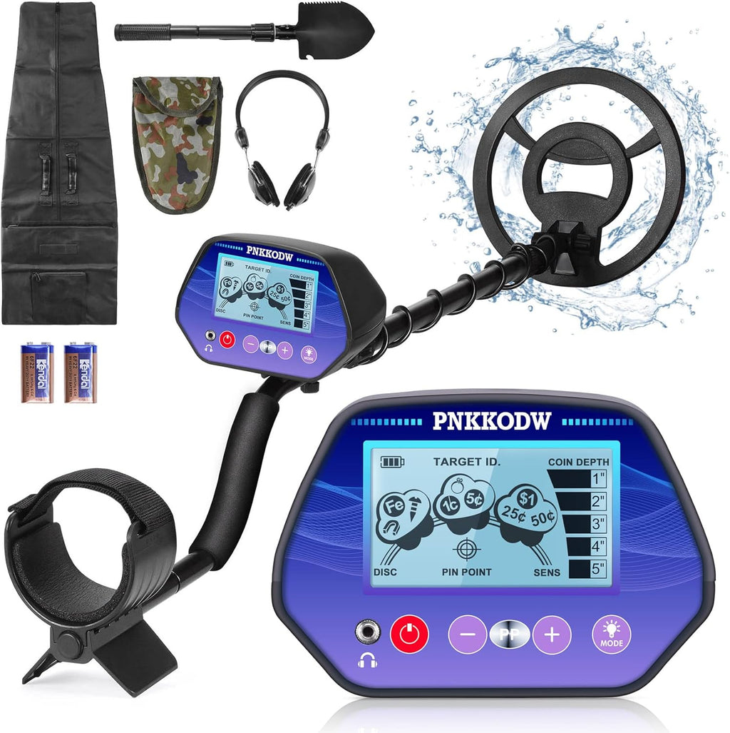 10" Depth Waterproof Metal Detector with LCD Display O82723
