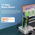 M.2 SATA/NVMe Docking Station, USB C 10Gbps Clone Duplicator, with SD Express Card Base E970