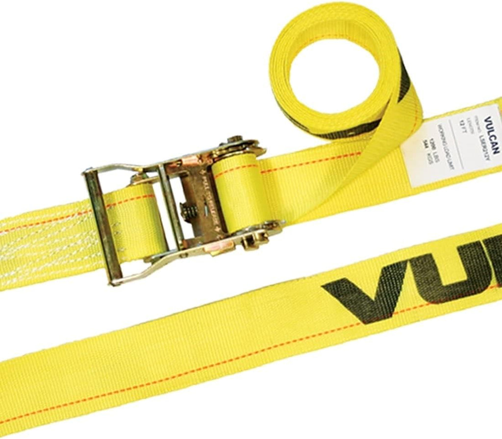 Ratchet Strap for E Track, 12 Foot, 6 Pack, Classic Yellow, 1,333 Pound Safe Working Load Z625