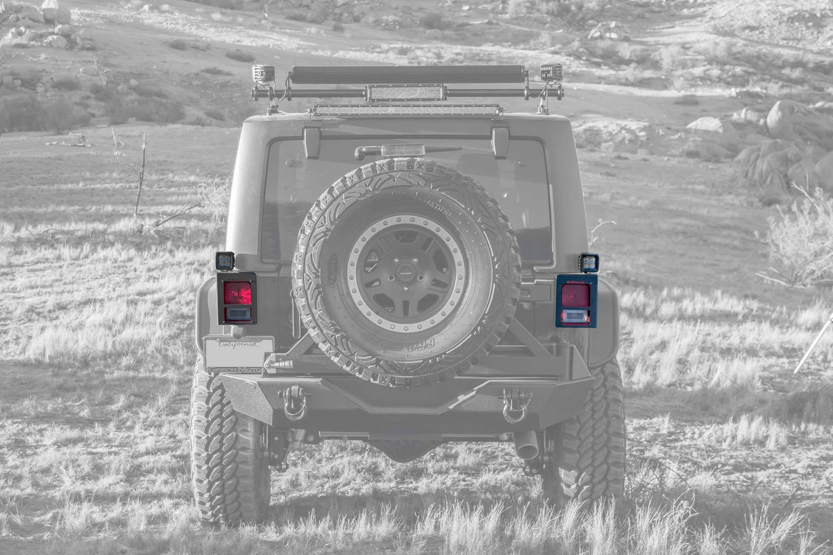 Black Tail Light Protectors with LED Mount P10719