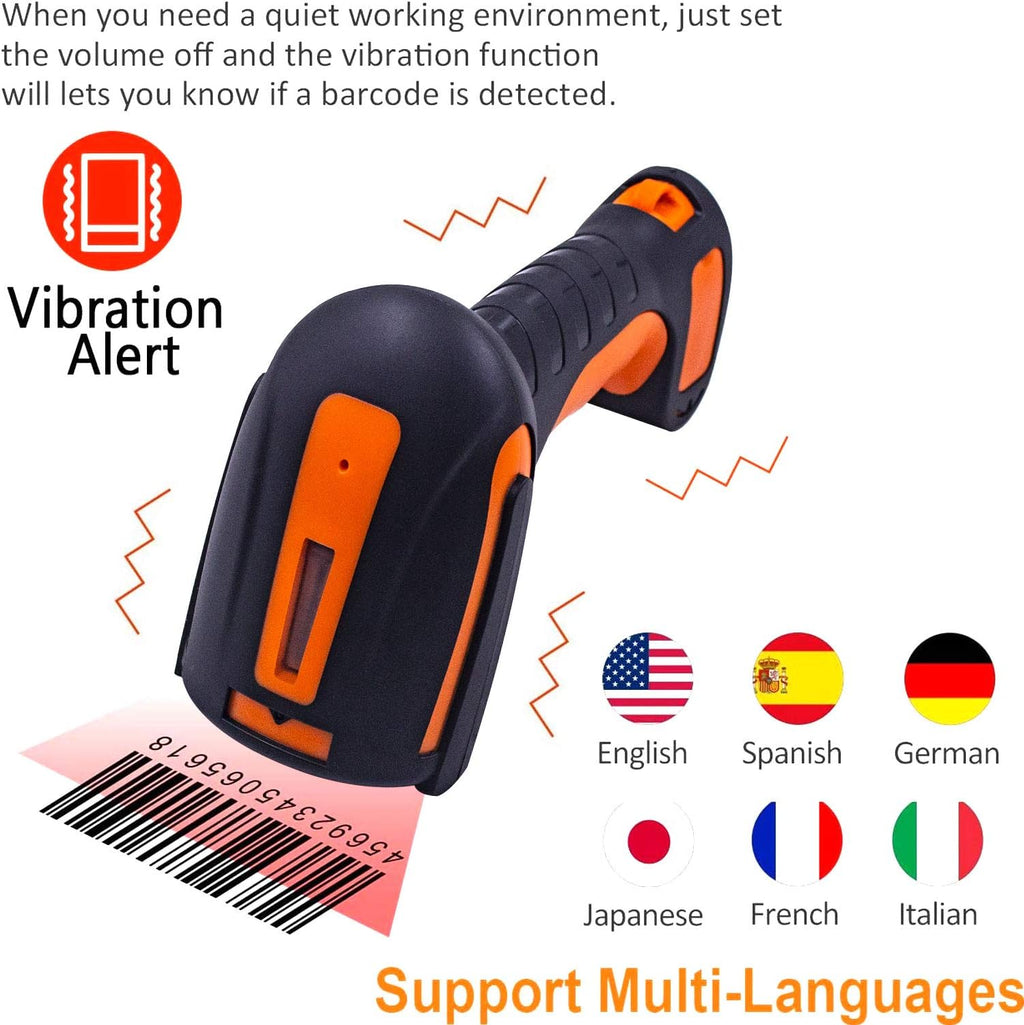 2D Bluetooth Barcode Scanner with Stand, Pack of 2 N3932