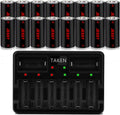 16 Pack Rechargeable Lithium Batteries 750mAh 3.7V with Charger I624207