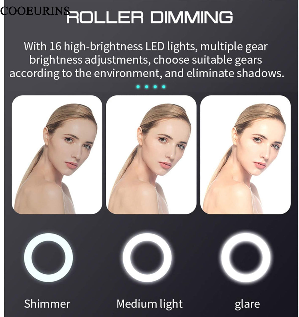 PC Webcam 1080P HD Computer Camera with Adjustable Ring Light & Microphone T27555