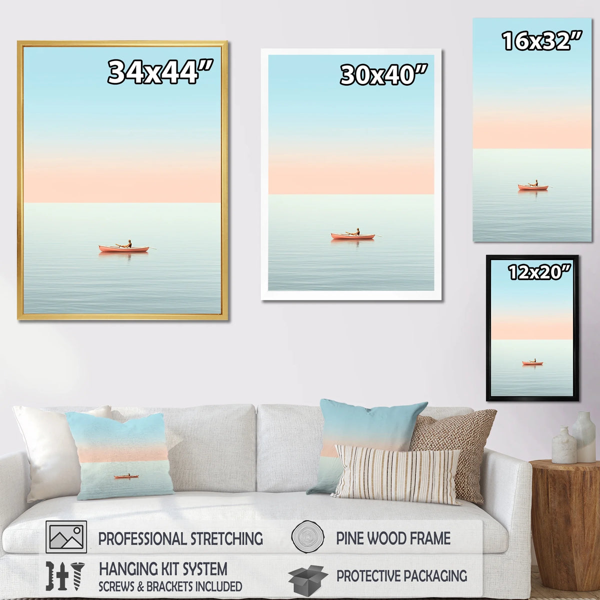 Coastal Floater Framed Canvas Wall Art K40869