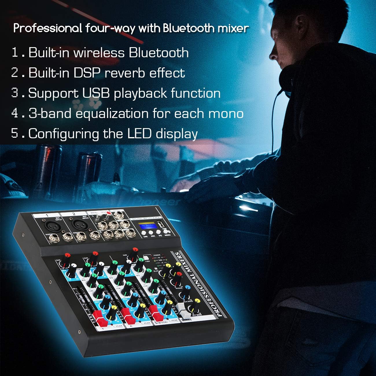 Black Pack of 2 DJ Console Mixer K909