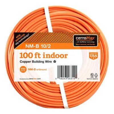 10/2 NM-B Solid Wire with Ground, Orange V8020