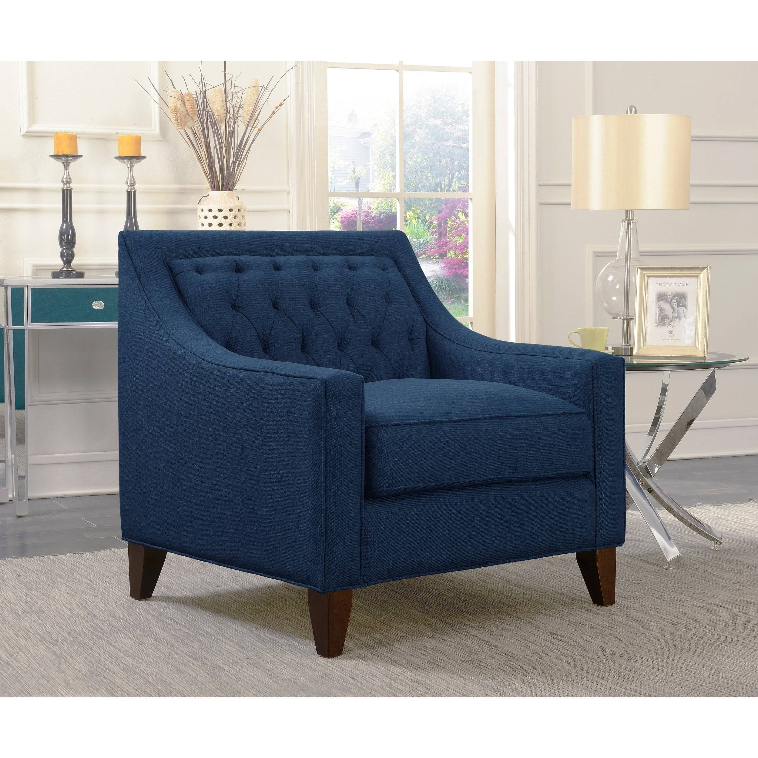 Beige Linen Tufted Club Chair C671973