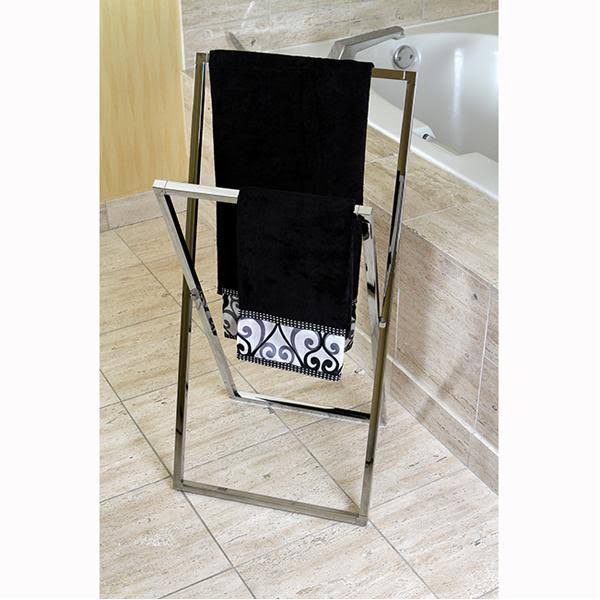 Polished Chrome Steel Construction Towel Rack Z549303