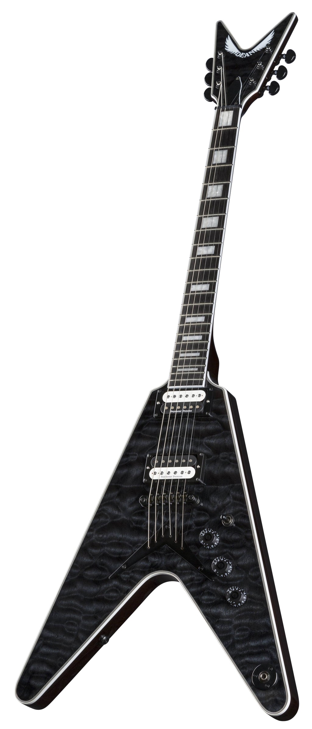 Trans Black Quilt Top Electric Guitar L261