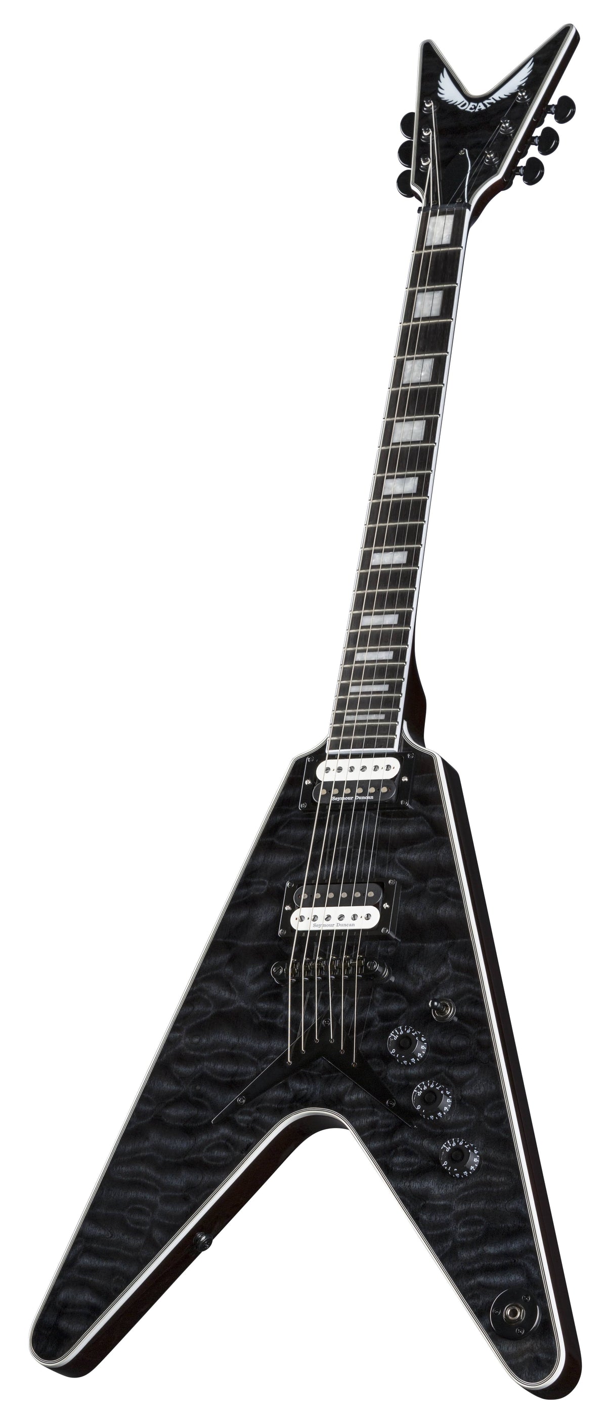 Trans Black Quilt Top Electric Guitar L261