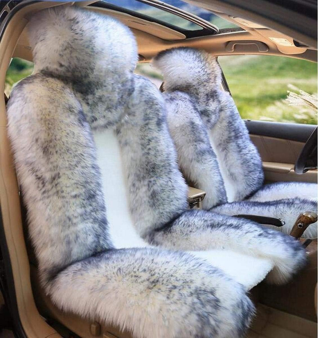 Genuine Australia Sheepskin Wool Front Seat Cover Grey Tips (1 Piece) N7808