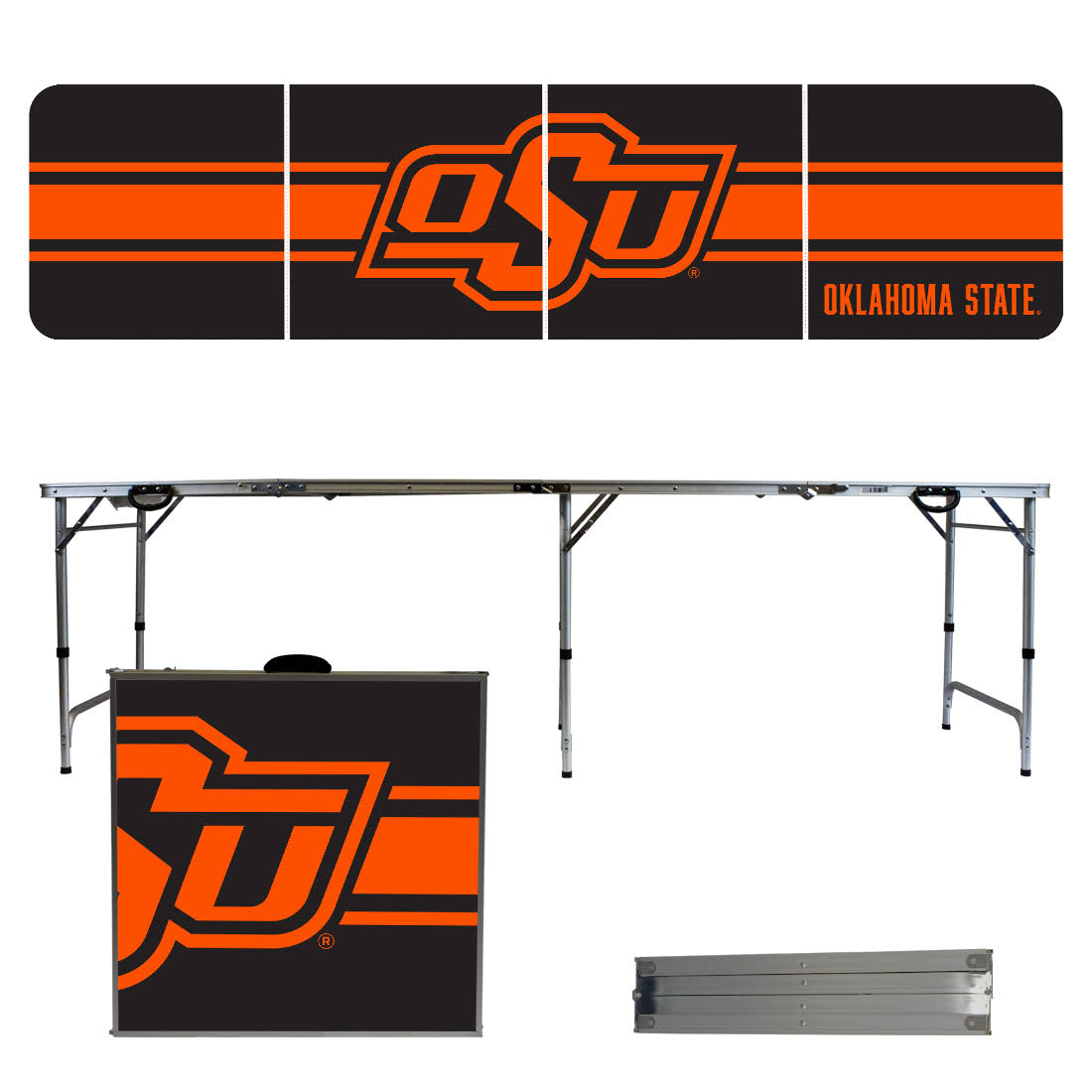 Portable Folding Tailgate Table Orange/Black K893