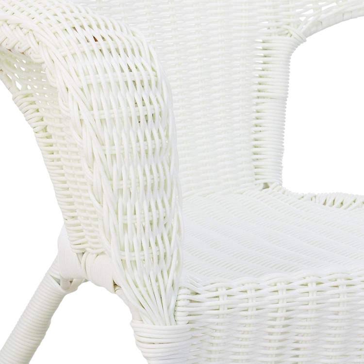 White Resin Wicker Rocker G74276