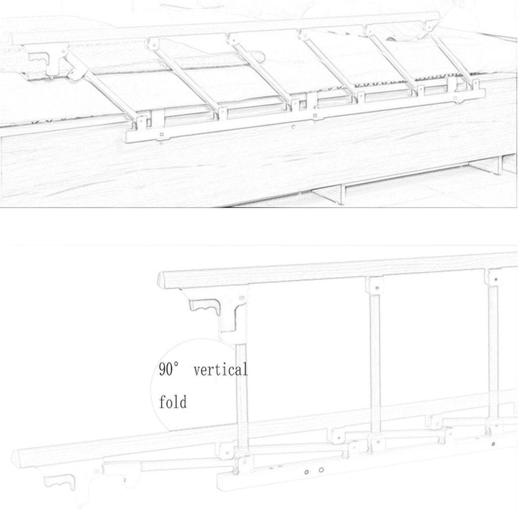 Safety Side Rail for Adults Kids Handicap Medical Bed Assisting Rails (95x40cm) N725204