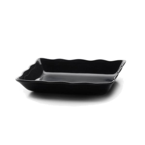 Black Scalloped Melamine Tray F389238