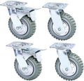 Heavy Duty Swivel Caster Wheels 4 Packs, 2 w/brake, 2 w/o M254599