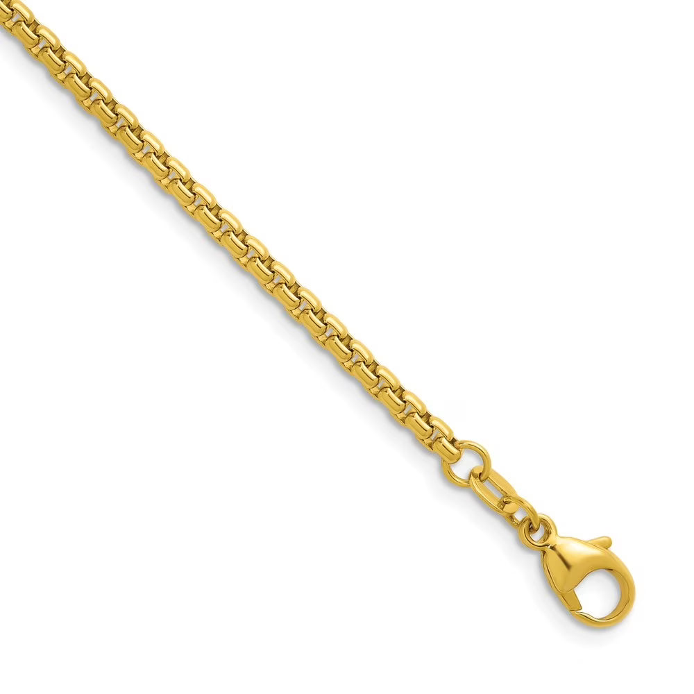 14K Yellow Gold Solid Box Chain Necklace 18" P7187