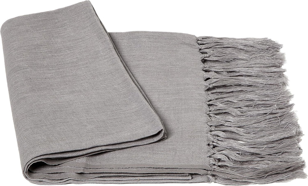 100% Linen Solid Throw Z1076